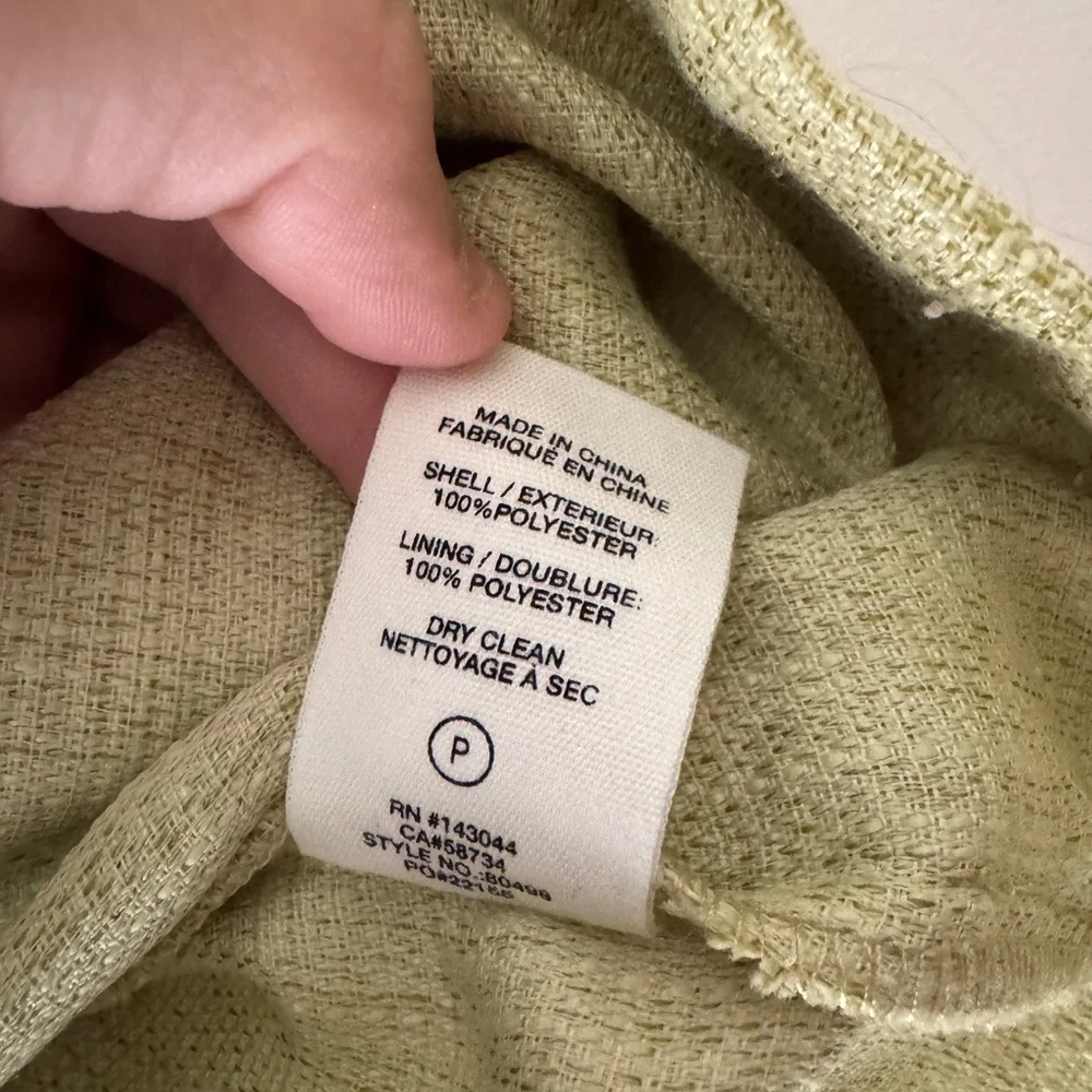 Avec Les Filles Sage Green Boxy Shirt Hoodie Jacket Woven Anthropologie - Picture 6 of 9